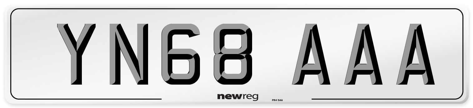 YN68 AAA Number Plate from New Reg